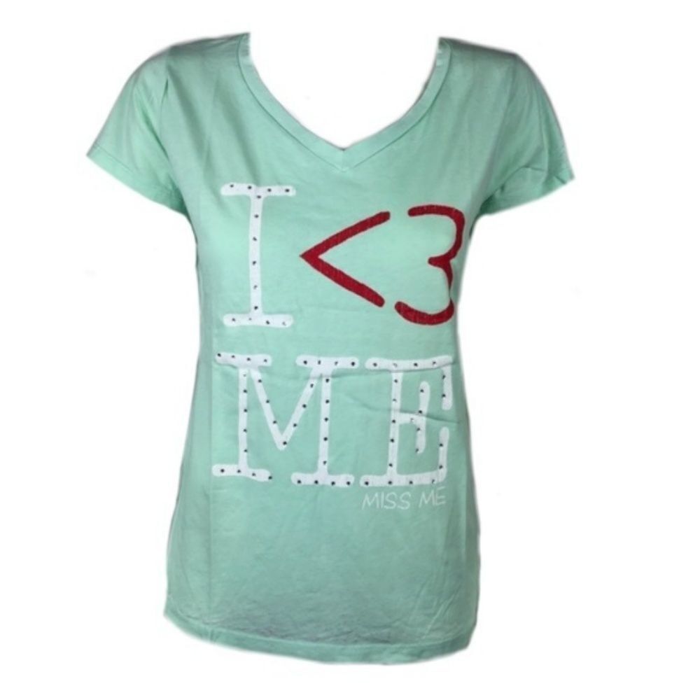 Miss Me Turquoise 'I <3 Me' Tee